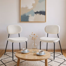 Load image into Gallery viewer, 2Pcs Upholstered Dining Chair with Metal Frame
