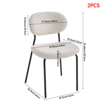 Load image into Gallery viewer, 2Pcs Upholstered Dining Chair with Metal Frame
