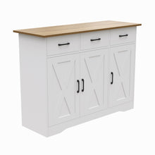 Load image into Gallery viewer, 3-Door Wooden Sideboard with 3 Drawers
