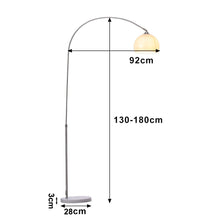 Load image into Gallery viewer, 4ft-5ft Adjustable Arch LED Floor Lamp with Marble Base Floor Lamps Living and Home 
