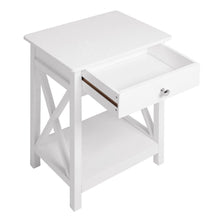 Load image into Gallery viewer, Contemporary Wooden Bedside Table with Storage Drawer

