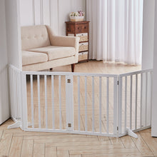 Load image into Gallery viewer, Wooden Foldable Freestanding 4 Panel Pet Gate
