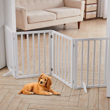 Load image into Gallery viewer, Wooden Foldable Freestanding 4 Panel Pet Gate
