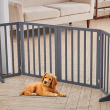 Load image into Gallery viewer, Wooden Foldable Freestanding 4 Panel Pet Gate
