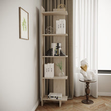 Load image into Gallery viewer, 5 Tier Bookshelf Shelf Storage Shelving Unit Corner Rack Display Stand Shelves &amp; Racks Living and Home Beige 
