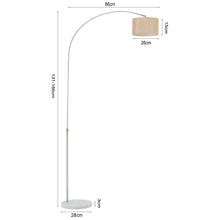 Load image into Gallery viewer, Arched Floor Lamp Marble Base with Shade Living and Home 
