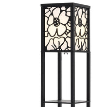 Load image into Gallery viewer, Brown Floor Lamp with Flower Linen Shade 3 Layers Indoor Towered Lamp Floorlamp Living and Home 
