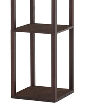 Load image into Gallery viewer, Brown Floor Lamp with Flower Linen Shade 3 Layers Indoor Towered Lamp Floorlamp Living and Home 
