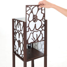 Load image into Gallery viewer, Brown Floor Lamp with Flower Linen Shade 3 Layers Indoor Towered Lamp Floorlamp Living and Home 

