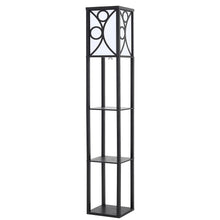 Load image into Gallery viewer, Floor Lamp Wood Standing with Storage Shelf
