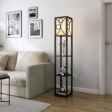 Load image into Gallery viewer, Modern Floor Lamp with 3 Wood Shelves Floorlamp Living and Home 
