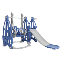 Load image into Gallery viewer, 3 in 1 Toddler Slide, Swing and Climber Playset with Basketball Hoop

