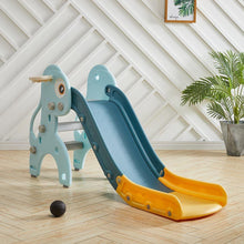 Load image into Gallery viewer, Freestanding Kids Slide Climber Indoor Outdoor Toy Basketball Hoop Swing Sets &amp; Playsets Living and Home 

