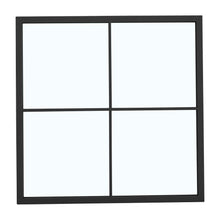 Load image into Gallery viewer, Classic Window Mirror Wall Accent Metal Framed Mirror Mirrors Living and Home Black 
