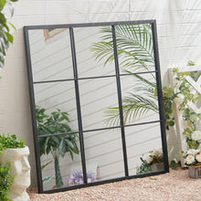 Load image into Gallery viewer, Classic Window Mirror Wall Accent Metal Framed Mirror Wall Mirrors Living and Home 90cm W x 2cm D x 90cm H 
