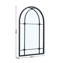 Load image into Gallery viewer, Arched Wall Hanging Metal Windowpane Mirror Home Decoration Mirrors Living and Home 
