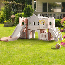 Load image into Gallery viewer, Kids Playset with Slide Basket Hoop Indoor Toddler Playground
