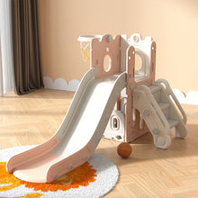 Load image into Gallery viewer, Kids Playset with Slide Basket Hoop Indoor Toddler Playground
