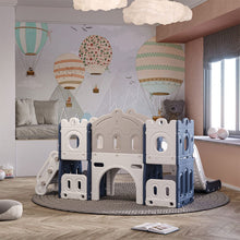 Load image into Gallery viewer, Kids Playset with Slide Basket Hoop Indoor Toddler Playground Living and Home 
