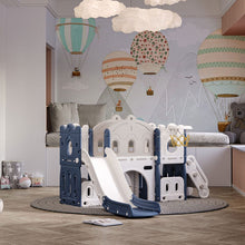 Load image into Gallery viewer, Kids Playset with Slide Basket Hoop Indoor Toddler Playground Living and Home 
