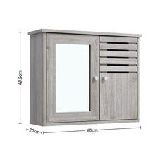 Load image into Gallery viewer, Livingandhome 600x492mm Wooden Bathroom Mirror Wall Cabinet
