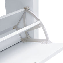 Load image into Gallery viewer, Flip Down Wood Shoe Cabinet in White

