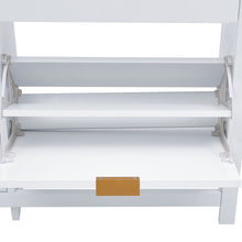Load image into Gallery viewer, Flip Down Wood Shoe Cabinet in White
