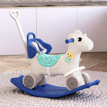 Load image into Gallery viewer, 2-in-1 Kids Plastic Rocking Horse Living and Home Blue 
