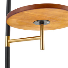 Load image into Gallery viewer, Modern Adjustable Arc Floor Lamp with Wood Tray
