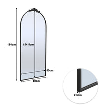 Load image into Gallery viewer, Vintage-Inspired Black Metal Framed Accent Mirror
