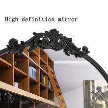 Load image into Gallery viewer, Vintage-Inspired Black Metal Framed Accent Mirror
