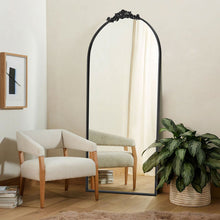 Load image into Gallery viewer, Vintage-Inspired Black Metal Framed Accent Mirror
