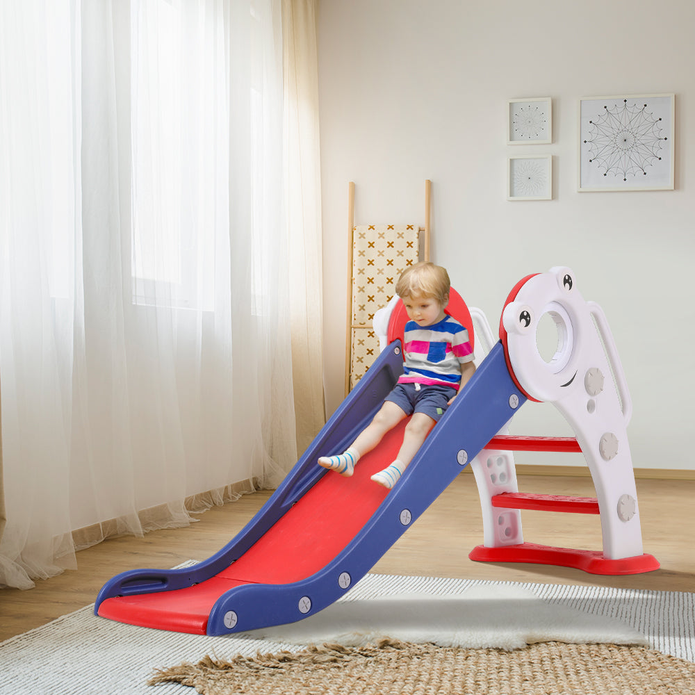 Blue and Red Folding Plastic Slide for Kids