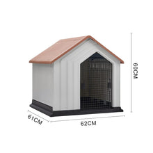 Load image into Gallery viewer, Waterproof Plastic Dog House Pet Kennel with Door Dog Houses Living and Home 
