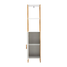 Load image into Gallery viewer, 33x30x148cm 4-Tier Single-door Tall Bathroom Storage Cabinet
