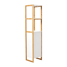 Load image into Gallery viewer, 33x30x148cm 4-Tier Single-door Tall Bathroom Storage Cabinet
