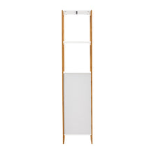 Load image into Gallery viewer, 33x30x148cm 4-Tier Single-door Tall Bathroom Storage Cabinet with L-shaped Corner Brace

