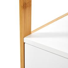 Load image into Gallery viewer, 33x30x148cm 4-Tier Single-door Tall Bathroom Storage Cabinet with L-shaped Corner Brace
