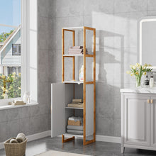 Load image into Gallery viewer, 33x30x148cm 4-Tier Single-door Tall Bathroom Storage Cabinet
