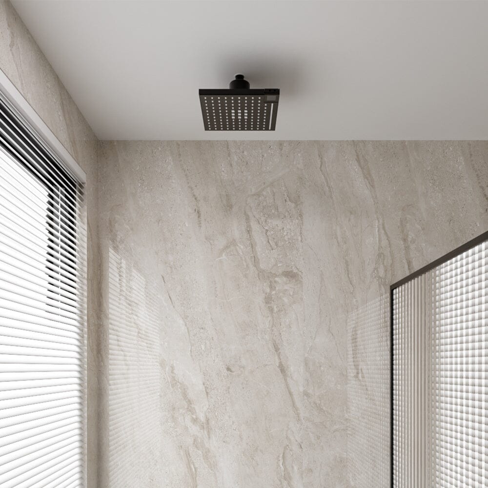 Bathroom Deco Large Smart Sensor Rain Shower Head with Digital Display Living and Home 