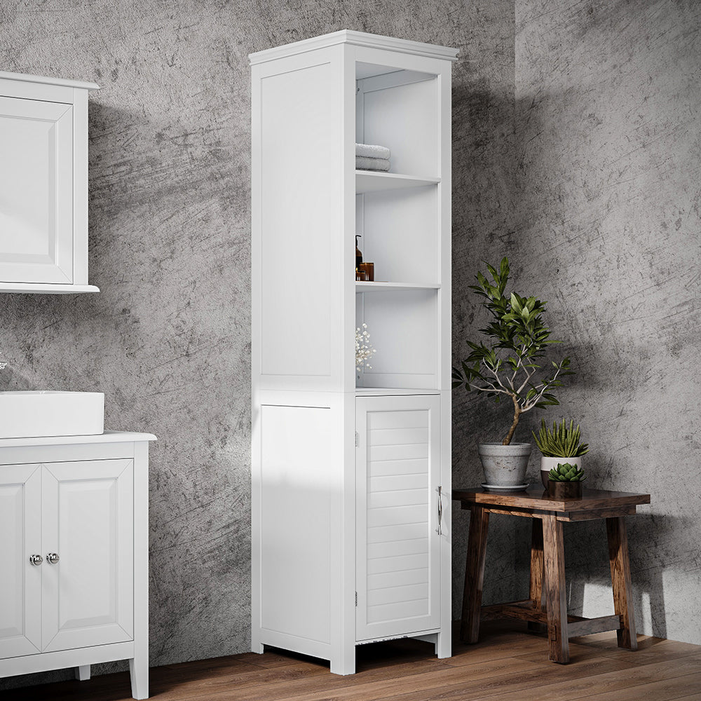 Freestanding Bathroom Tall Cabinet with Blind Door