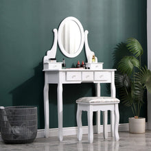Load image into Gallery viewer, 138.5cm H Makeup Vanity Desk with Mirror and Stool Dressing Tables Living and Home 
