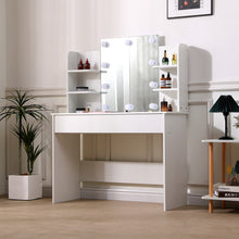 Load image into Gallery viewer, Modern Hollywood Vanity Desk with Lighted Mirror
