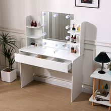 Load image into Gallery viewer, Modern Hollywood Vanity Desk with Lighted Mirror
