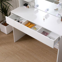 Load image into Gallery viewer, Modern Hollywood Vanity Desk with Lighted Mirror
