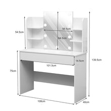 Load image into Gallery viewer, Modern Hollywood Vanity Desk with Lighted Mirror
