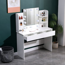 Load image into Gallery viewer, 139.5cm H Modern Hollywood Vanity Desk with Lighted Mirror Dressing Tables Living and Home 
