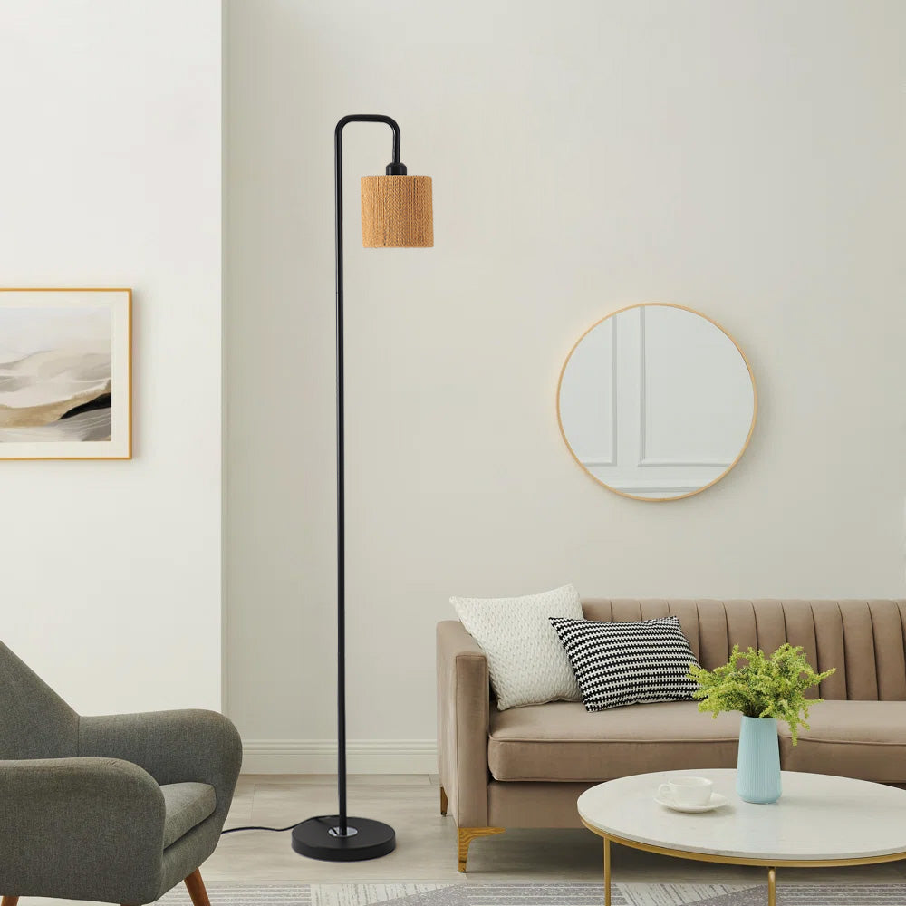 Modern Floor Lamp with Cylindrical Shade