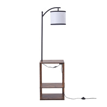 Load image into Gallery viewer, Modern Metal Floor Lamp Side Table 2 In 1
