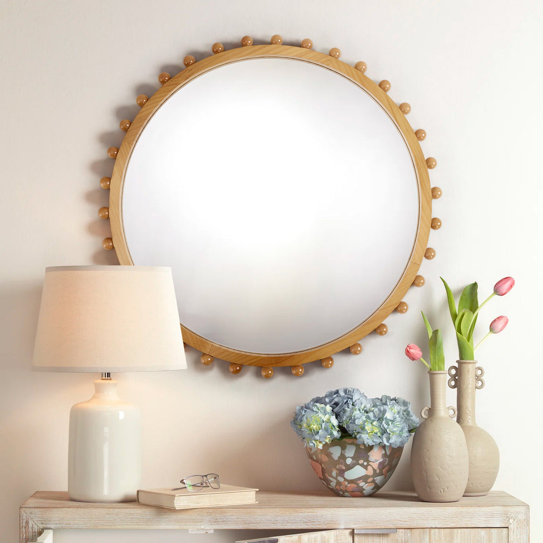 Pine Wood Decorative Wall Mounted Mirror